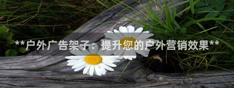 杏宇平台代理怎么赚钱的：**户外广告架子：提升您的户外营销效果**