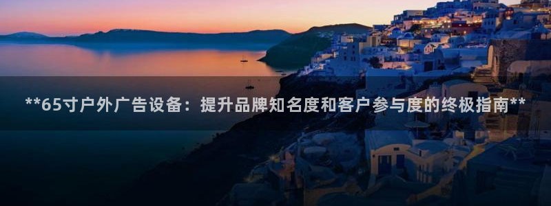 杏宇平台主管：**65寸户外广告设备：提升品牌知名度和客户参与度的终极指南**