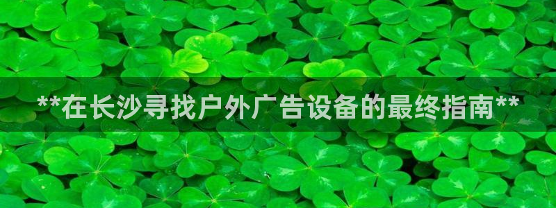 杏宇平台注册地址在哪里：**在长沙寻找户外广告设备的最终指南**