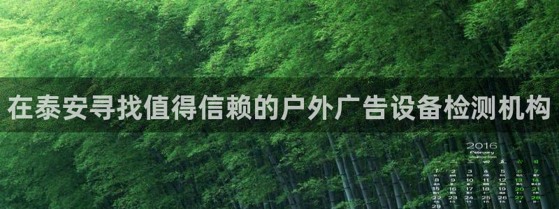 杏宇平台代理怎么赚钱快：在泰安寻找值得信赖的户外广告设备检测机构