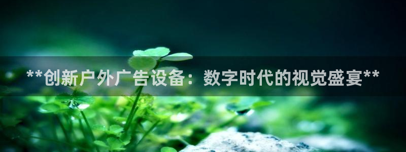 杏宇平台登录步骤：**创新户外广告设备：数字时代的视觉盛宴**