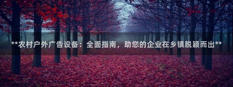 杏宇平台代理：**农村户外广告设备：全面指南，助您的企业在乡镇脱颖而出**