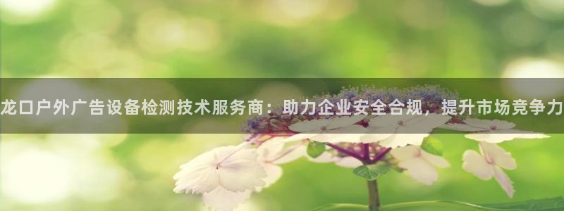 杏宇平台登录步骤是什么：龙口户外广告设备检测技术服务商：助力企业安全合规，提升市场竞争力