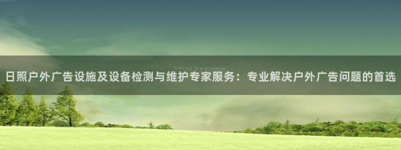 杏宇平台总代理是谁：日照户外广告设施及设备检测与维护专家服务：专业解决户外广告问题的首选