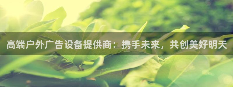 杏宇平台代理怎么样可靠吗：高端户外广告设