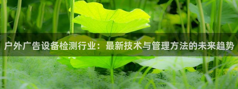 杏宇平台开户：户外广告设备检测行业：最新技术与管理方法的未来趋势